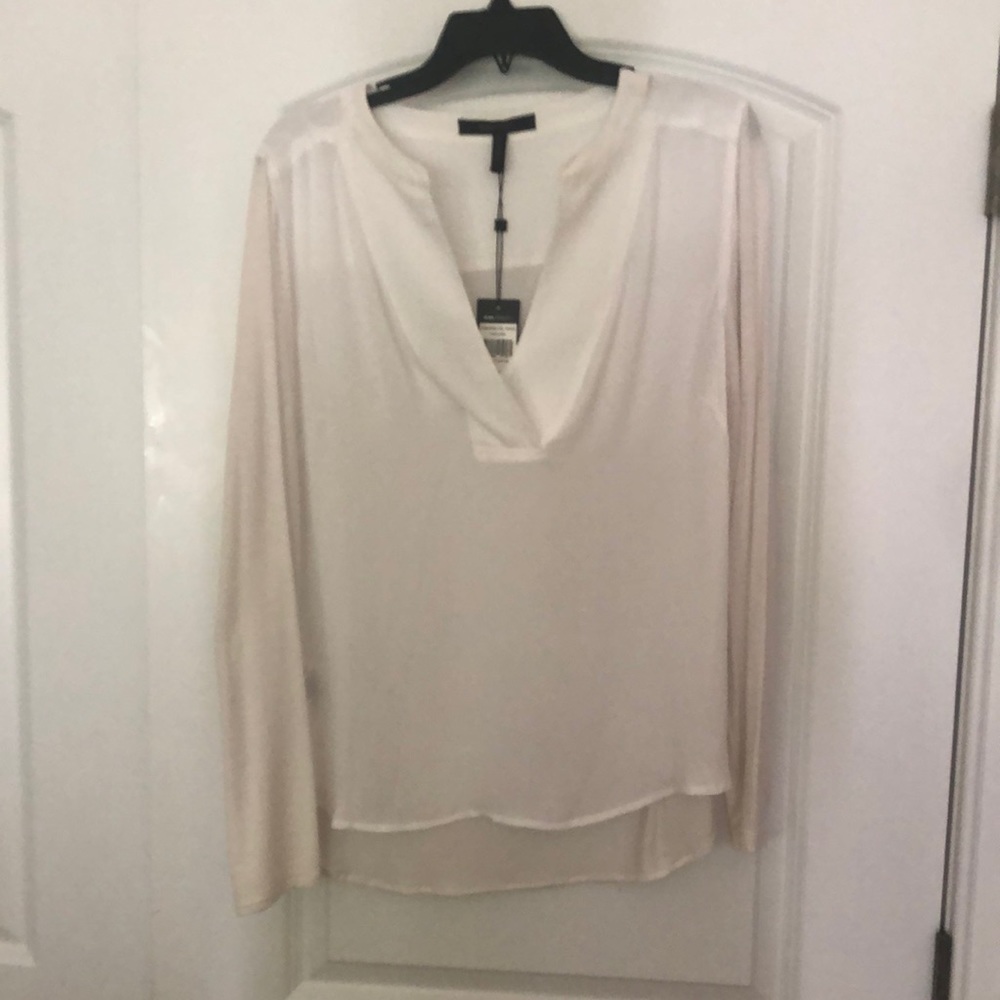 BCBG Maxazaria creamy white tunic